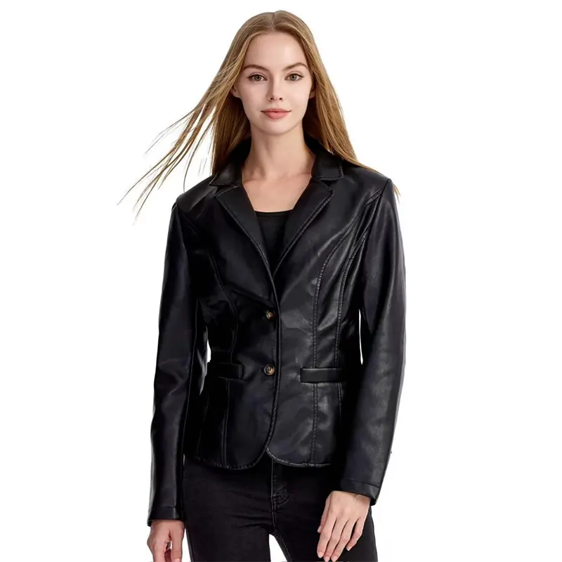 Blazer corto in pelle vegana per eventi serali