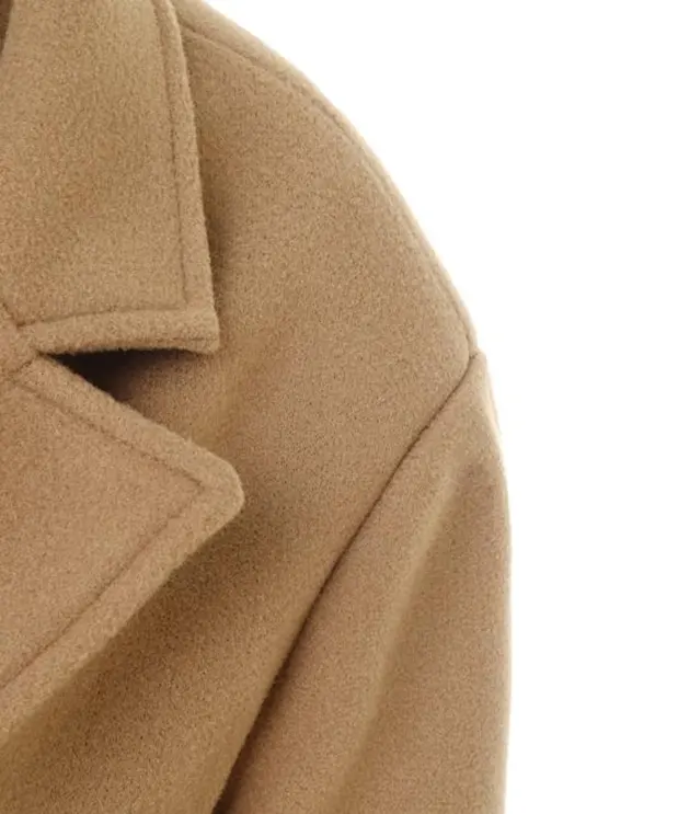 French Vintage Double-breasted Long Woolen Trench Coat