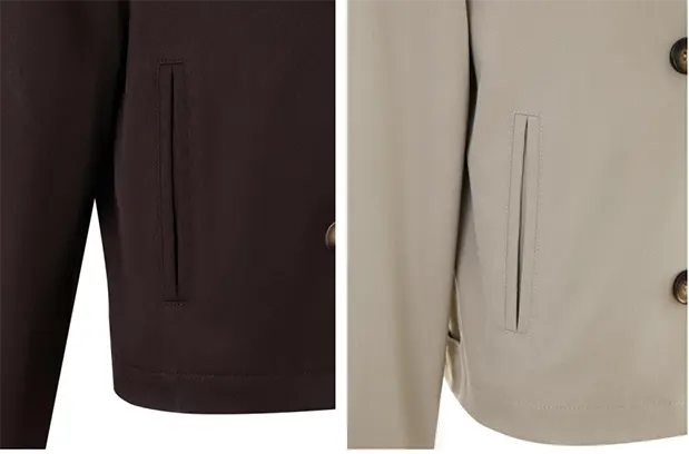 Short Cropped Blazer Style Trench Jacket with Tailored Lapel